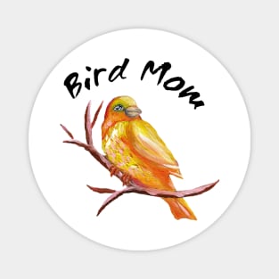 Canary Bird Mom - Black Text Magnet